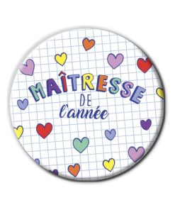 Miroir de poche Merci | Version cœurs | Cadeau Fin d'année scolaire - Multicolore