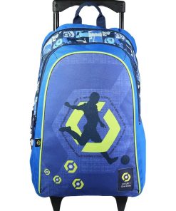 BAGTROTTER Sac à dos à roulettes Ligue 1 Football Bleu - Bleu