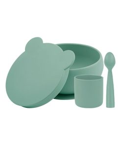 Coffret mes premiers repas, Bol Cuillère Gobelet - Vert