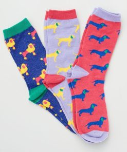 Lot de 3 paires de chaussettes avec imprimé - Rose