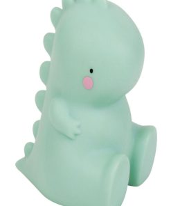 Petite veilleuse dinosaure T-Rex (12,5 cm) - Vert d'eau