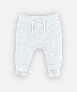 Pantalon en tricot, - Blanc