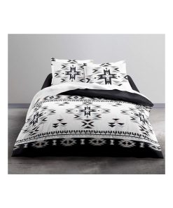 Parure housse couette ethnique Hacienda - Noir