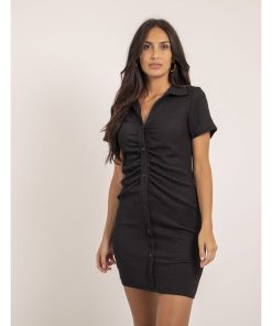 Robe chemise courte IRIKI - Noir