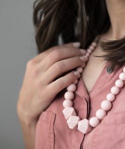 Collier d'allaitement Constance Hexagonal - Rose pâle