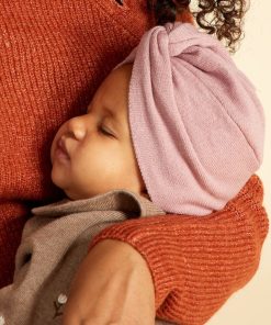Bonnet turban - Rose poudré