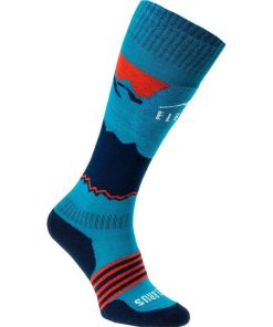 Elbrus - Chaussettes de ski SURIN - Bleu méditerranée