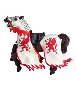 Figurine cheval du roi au dragon rouge - N/A