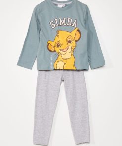 Ensemble pyjama 'Simba' - 2 pièces - vert/gris