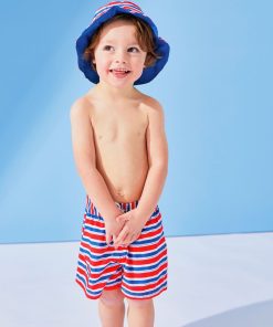 Maillot short Rayé - Rouge