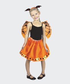 Set tutu + ails + serre-tête araignée - Orange