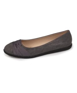 Ballerines femme effet drapé Gris - Gris