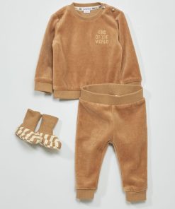 Ensemble en velours - Marron