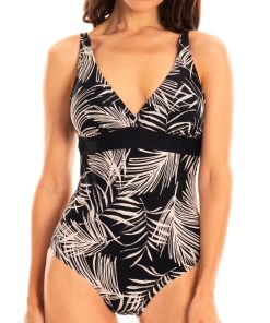 Maillot de bain 1 pièce imprimé Lola - Noir