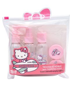 Hello Kitty - Trousse de Voyage avec Flacons Vides - N/A
