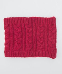 Snood en maille torsadée - Rouge