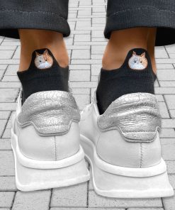 Socquettes En Coton Chaton- Sockup- ONESIZE - Noir