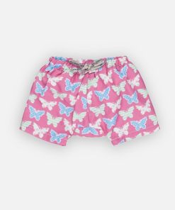 Boxer Double Protection Papillon Garçon - Rose