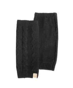 Mitaines Femme Torsades Noir - Noir
