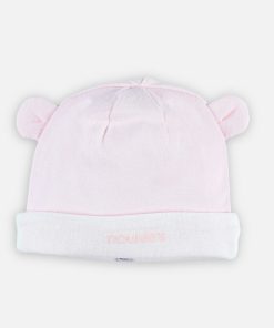 Bonnet naissance jersey Bio chiné - Rose