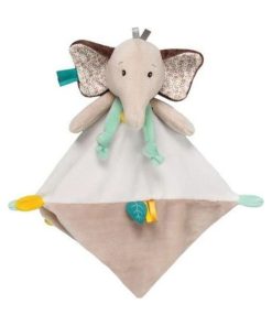 Doudou babynat éléphant Cacahuète Plat - Gris
