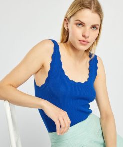 Débardeur côtelé 'JDY' - bleu