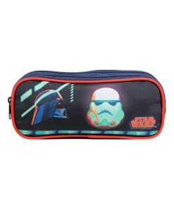 BAGTROTTER Trousse scolaire 2 compartiments DS Star Wars Bleu - Bleu