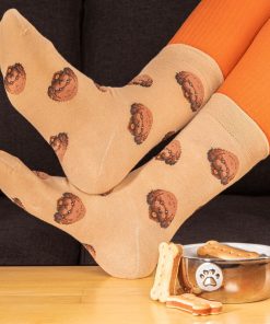 Chaussettes En Coton Hautes Chiens- Sockup- 36-44 - Beige