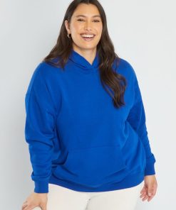 Sweat à capuche avec poche kangourou - Marine