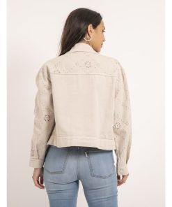 Veste broderies anglaises UKRINE - Beige
