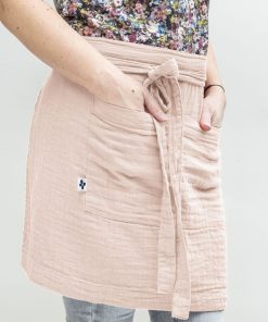 Tablier Gaze de coton Collection Gaia - Rose pâle