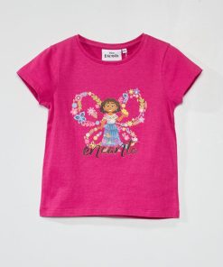 Tee-shirt imprimé 'Encanto' 'DS' - fuchsia