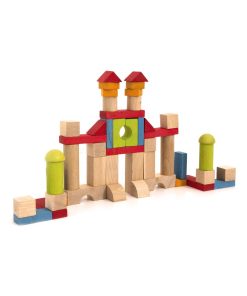 Blocs de construction : 52 pièces en bois - N/A