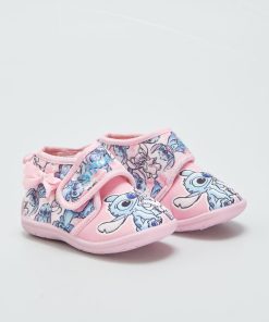 Chaussons montants 'Stitch' - Rose