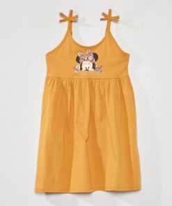 Robe évasée à bretelles 'Minnie' - Camel