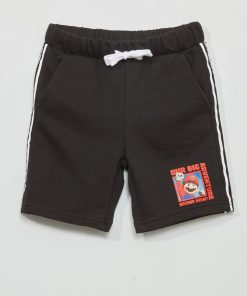 Short en molleton 'Mario bros.' - noir