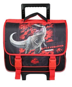 BAGTROTTER Cartable à roulettes 38 cm Jurassic World Dinosaure Noir - Noir