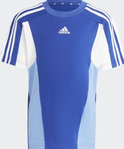 T-shirt de sport 'adidas' 'color-block' - Bleu