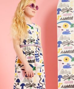 Robe avec imprimé -  X Dans les dents - Multicolore