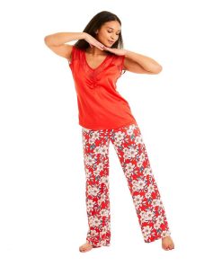 Top de pyjama INCENDIE - Pomm'Poire - Rouge