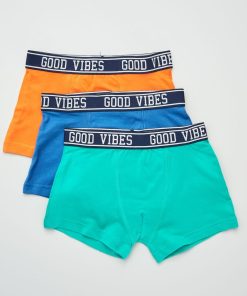 Lot de 3 boxers - Bleu/orange
