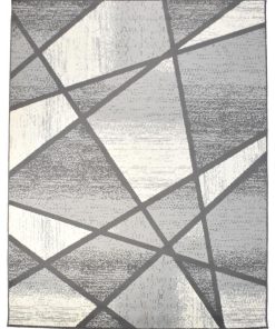 Tapis salon 160x225 AROS Gris fabriqué en Europe Exclusivité idéal pour Salon - Gris