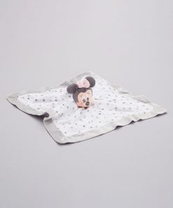 Doudou mouchoir 'Minnie' - gris/blanc