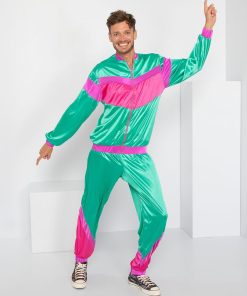 Déguisement années 80 - vert/rose