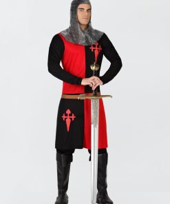Déguisement de chevalier - noir/rouge