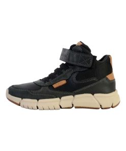 Basket Cuir Enfant Geox J Flexyper - Noir