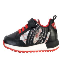 Basket Cuir Enfant Geox Alben - Noir