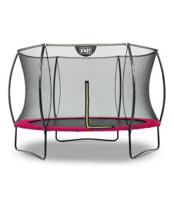 Trampoline sur pieds rond 305cm noir et filet de sécurité Sihouette EXIT - Rose