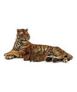 Figurine tigresse couchée allaitant - N/A