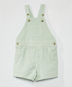 Salopette en tissu gaufré - Vert